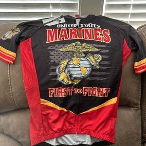 BIKE BEER MARINES CYCLING JERSEY SZ MED